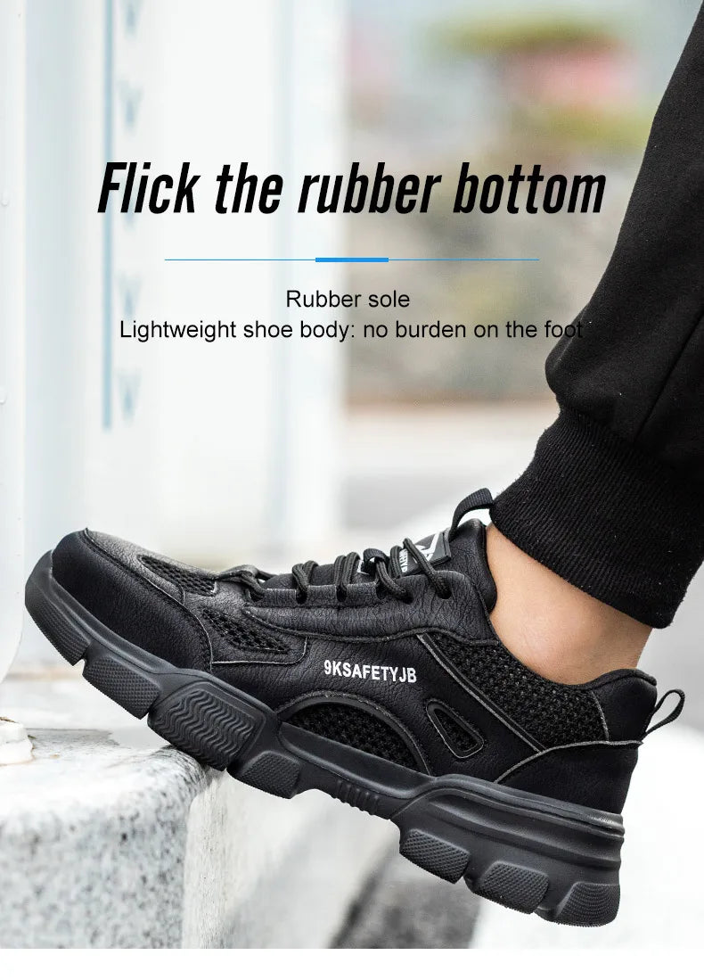 Breathable Steel Toe Safety Work Shoes – Lightweight & Unisex